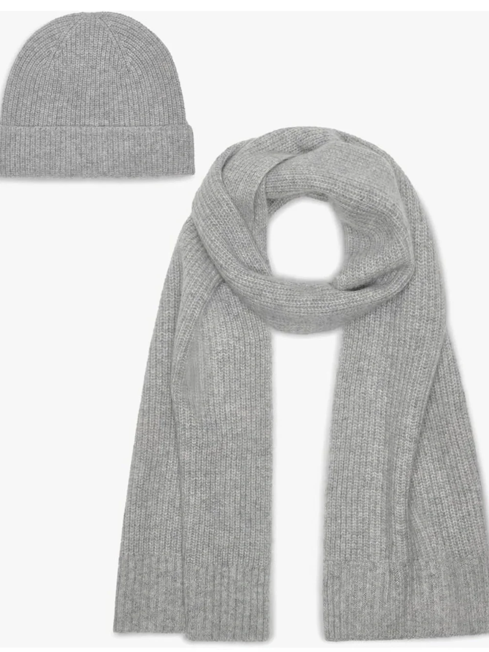 Cashmere set (beanie + scarf)